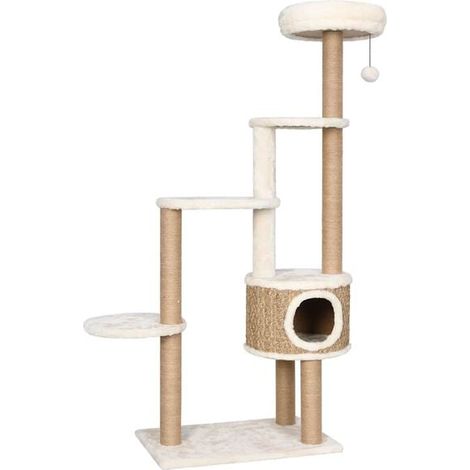 Arbre à chat de luxe avec rembourrage et griffoir, 148 cm, en algues.