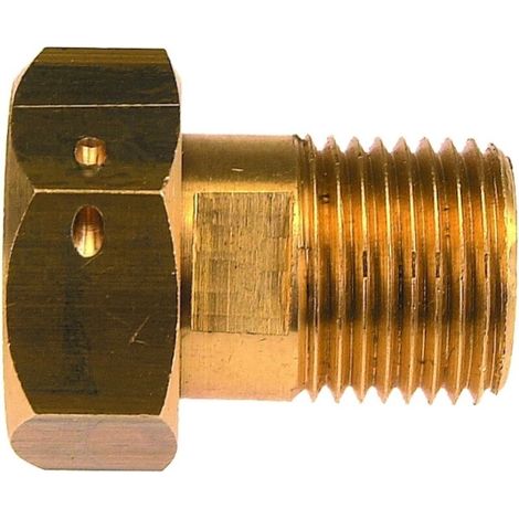 Raccord Compteur Laiton 3/4 - Trou De Plombage - Filetage 20x27 Mm - Pour Installation Plomberie Eau Chauffage Gaz (1/3)