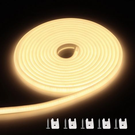 (Lumière chaude, 25 m) Bande lumineuse LED COB étanche avec gaine en silicone intégrale, adaptée à la décoration de jardin et de cour. (1/5)