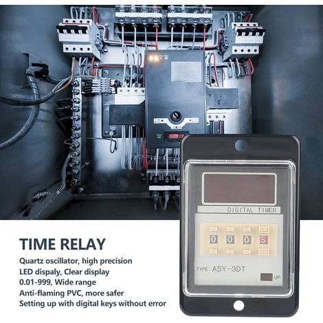 Relais temporisé numérique LED multifonction 5A 0,01-999s DC 24V AC 110/220V (1/5)