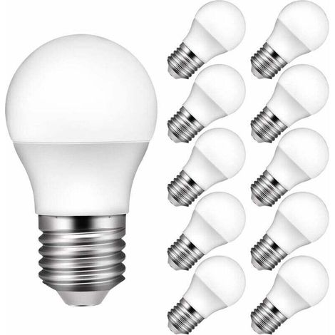 E27 LED-Lampe, 6500 K Kaltweiß, 3 W (entspricht 30 W), 300 lm, 10er-Packung