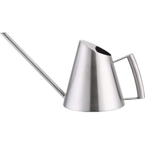 huhushop 400 ML Mini Style Moderne en Acier Inoxydable Arrosoir Long Bec d'arrosage Pot brossé Sliver Fleur Plante Arrosoir Pot Outil de Jardinage pour pour Home Office (1/5)