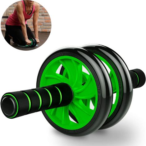 Rouleau avec bande de résistance, poignée antidérapante, rouleau pour un renforcement abdominal optimal, coussinet de genoux inclus. (1/5)