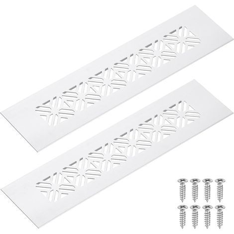 Lüftungsgitter, 200 x 50 mm, Aluminiumlegierung, perforierte Abdeckung mit Schrauben, für Schränke (1/5)