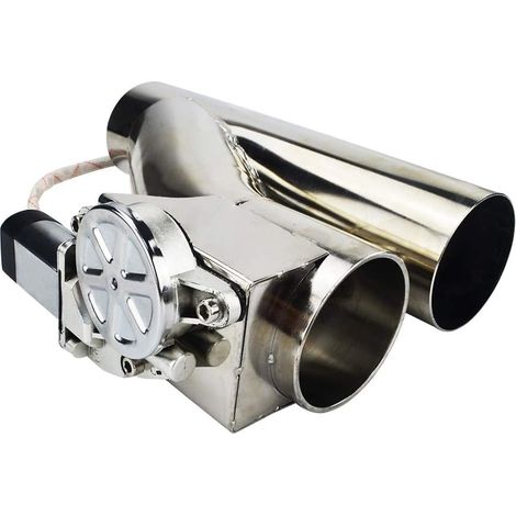Valve échappement Clapet contrôle électrique voiture 51 mm 2.0 pouces ligne tuyau tube silencieux sport racing télécommande inox chrome universel kit
