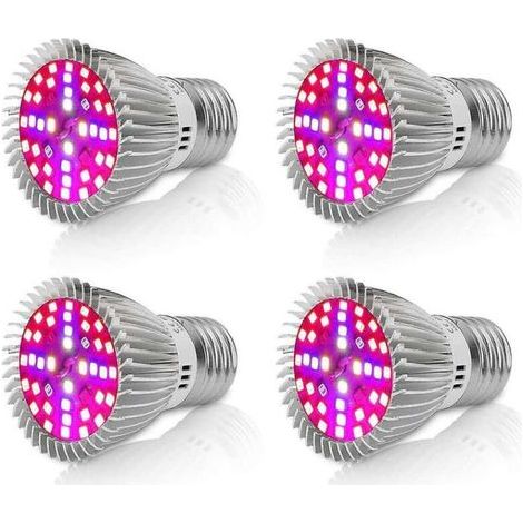 [4 pieces] 10W E27 LED Grow Light, Full Spectrum Grow Light (1/5)