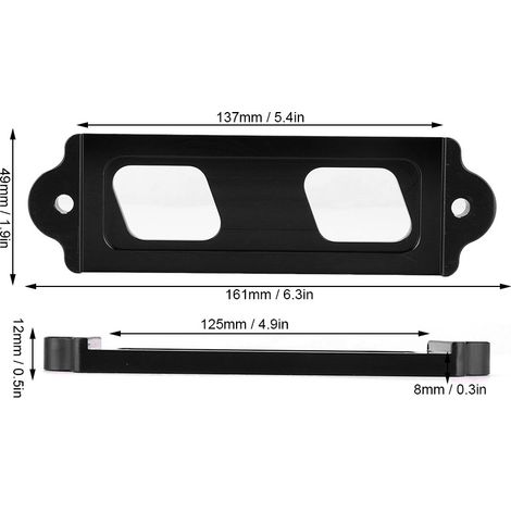 Batteriehalterung aus Aluminiumlegierung für Honda Civic (schwarz) (1/5)