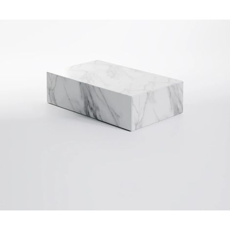 Mesa auxiliar Steinberg Serie 541, Mármol claro, SOLIDSurface, (1/3)