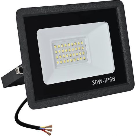 LED-Außenprojektor, 30-W-Spot-LED-Außenprojektor, 6000K-LED-Außenprojektor, Etanche Eclairage de Scurit für Garten, Garage, Hof, Parkplatz