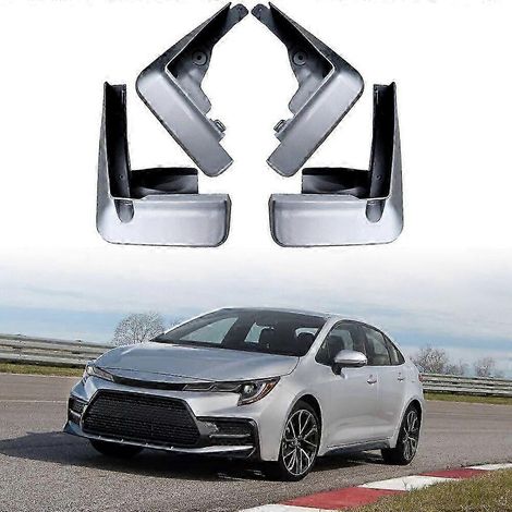 Bavettes garde-boue argentées de haute qualité (4 pièces) pour Toyota Corolla Berline 2020-2023 (1/5)