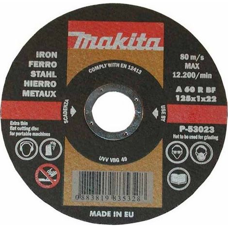 Disco Corte Metal 125X1,0X22 FIN - MAKITA