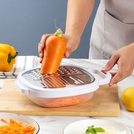 Cheese Grater with Container - Mini Box Grater with Handle - Cheese Shredder Lemon Zester - Stainless Steel Food Grater (1/5)
