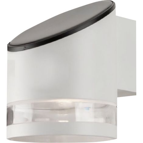 Lámpara LED cilíndrica de jardín V-TAC de 1 W con panel solar, luz blanca cálida, IP54