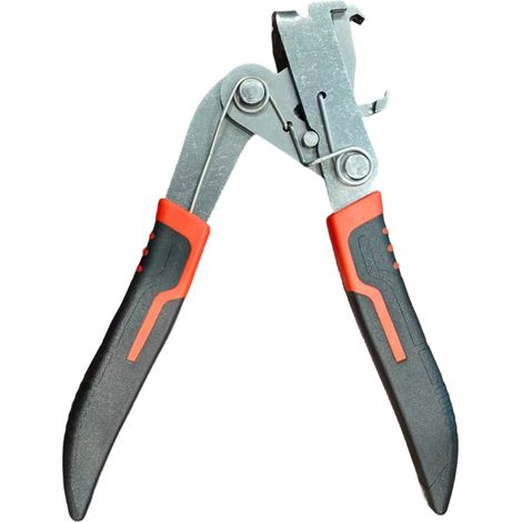 Pince à clips automobiles en acier inoxydable de qualité industrielle (poignées rouges et noires) pour retirer les panneaux de porte intérieurs, les clips de soubassement et les clips de coffre.