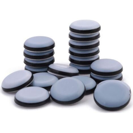 Patins adhésifs pour meubles de 2,5 cm (1 po) - Glissières pour meubles et appareils de cuisine faciles et sûres - Idéales pour les moquettes, les planchers de bois franc (lot de 20) (1/5)