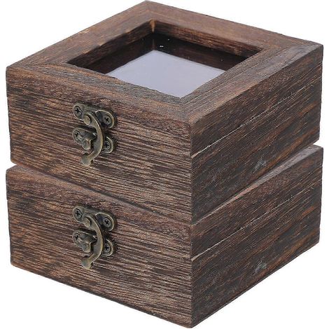 Rustikale Schmetterlingsvitrine aus Holz, Insektenpräparatbox zur Präsentation, 2 Stück (1/5)