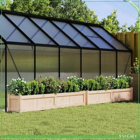 Jardinière extérieure - FAFEICY - 837495 - Bois de pin massif - Pack 2 pcs - 180x31x31 cm (1/5)
