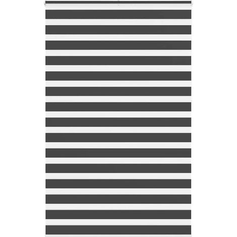Doppelrollo Schwarz 140x230 cm Stoffbreite 135,9 cm Polyester