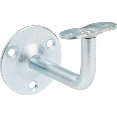 Torbel – Support de rampe coudé fixe à visser 90° – Acier zingué blanc – Fixation pour rampe 50 x 19 mm – Diamètre tige 12 mm