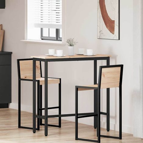 Tisch Natur 100 x 40 x 101 cm Ingenieure Holz und Stahl