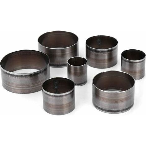Perforateur Circulaire de Poinçonnage Kit de Matrices de Poinçonnage en Cuir, Lot de 7 Outils de Découpe de Cuir Perforateurs Circulaires en Acier 20mm / 25mm / 30mm / 35mm / 40mm / 45mm / 50mm (1/5)