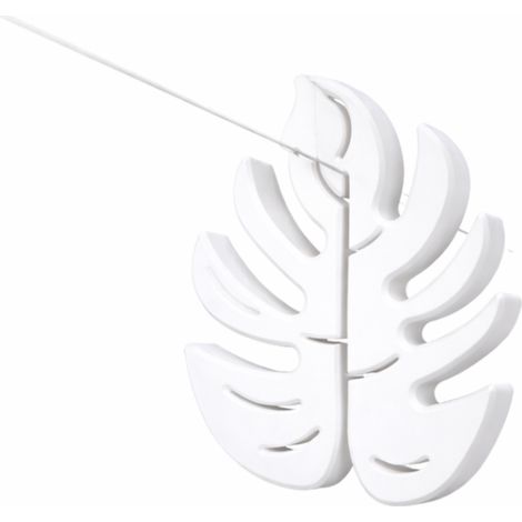 Suspension de fenêtre blanche en forme de feuille