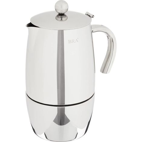 BRA, Caffettiera Magna in acciaio Inox 18/10, 10 tazze (1/3)