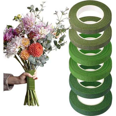 Green Florist Ribbon 1.27 cm x 165 m Floral Wire Ribbon, for