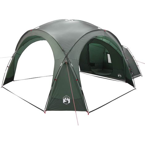 vidaXL Tienda Lateral con techo Verde militar 410 x 410 x 250 cm (1/2)