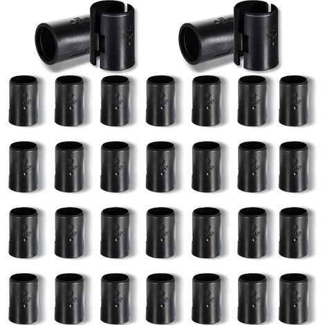Lot De 64 Clips de Verrouillage pour Étagère en Plastique, Clips d'Étagère en fil de fer pour 0.5" Post Rayonnages Manches Remplacements pour fil Système d'Étagères - 32 Paires Noirs (1/5)