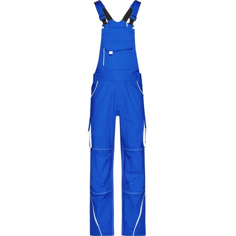 James & Nicholson Funktionelle Latzhose JN848 Gr. 60 royal/white (1/5)