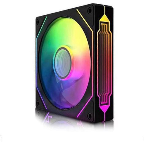 Die Lüfterseite des Prism-Gehäuses unterstützt ARGB Synchronized Black.