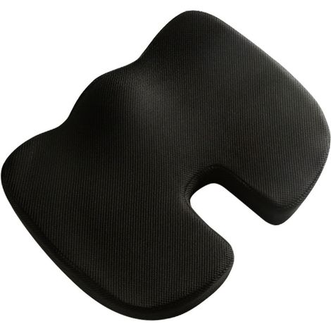 Tbest Kissen, weiches, bequemes Memory-Schaum-Kissen, Empfangsmatte, Büromatte, Hämorrhoiden-geeignet für Schwangere (SCHWARZ). (1/5)