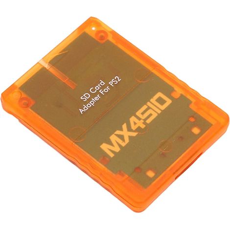 Adaptateur de Lecteur de Carte de Stockage Micro fabriqué à la Main pour MX4SIO SIO2SD, Lecteur de Carte en Matériau Durable, Accessoires pour (orange transparent) (1/5)