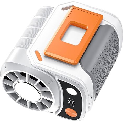 Mini-Ventilator, 4000 mAh, 5 Geschwindigkeitsstufen, USB-C, 10000 U/min, Kühlkörper aus Keramik, Gürtelclip, wasserdicht (1/5)