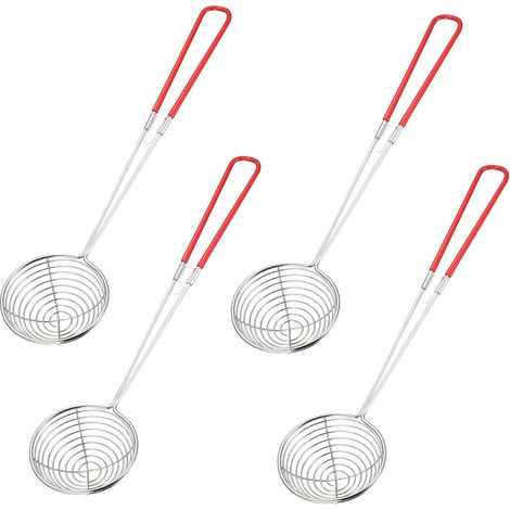 4 Pièces Passoire Araignée en Acier Inoxydable (1/5)