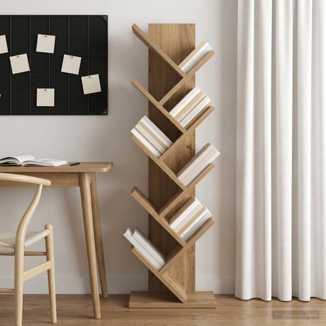Teenpull – Baumbücherregal 6-Stufen 30 x 18 x 100 cm Holzwerkstoff (1/5)