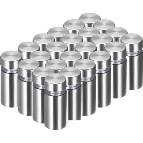 24 pièces Divers accessoire de portail, vis de séparation 20 mm, chevilles 6 mm, tampons caoutchouc 10 mm, pour panneaux acrylique et affichage (1/5)