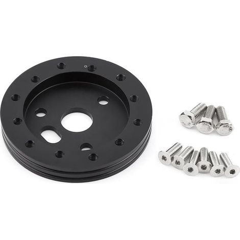 Entretoise de roue universelle 89x13mm en alliage d'aluminium pour moyeux de volants supérieurs Grant Forever Sharp à 6 trous(le noir) (1/4)
