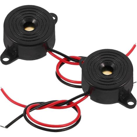 2 Stück laute piezoelektrische Aktiv-Summer, 3-24 V, Warnsummer für den Außenbereich (1/4)