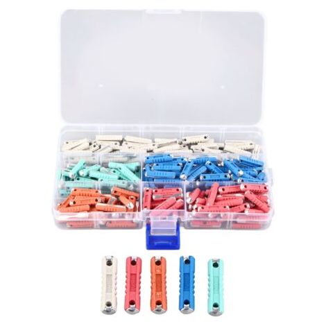 Kit d'assortiment de 200 fusibles automobiles multicolores en forme de torpille pour voitures européennes anciennes