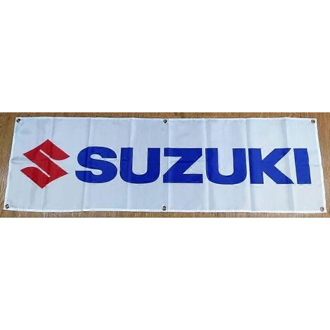 Suzuki Banner Flaggenschild Motocross Yamaha Rennwerkstatt Fahrrad Honda Motorrad Kawasaki QQT109