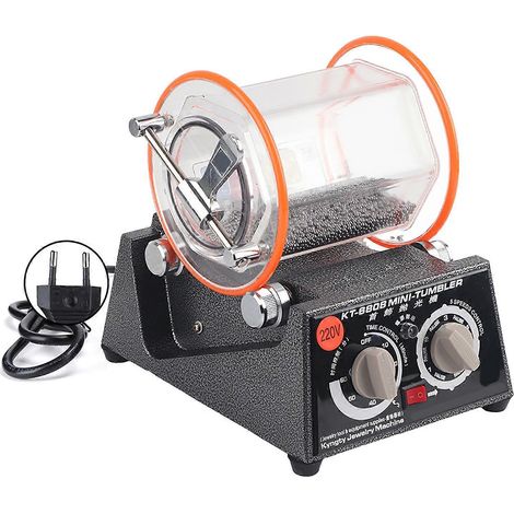Machine à polir les bijoux, polisseuse à tambour rotatif pour bijoutiers, prise UE 220 V (1/5)