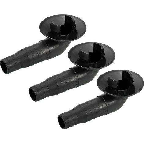 Connettore per tubo di scarico del condizionatore d'aria, raccordo a gomito da 19 mm, ricambio per condizionatori mini-split a finestra, nero, confezione da 3 (1/5)