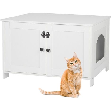 Katzenschrank mit aufbewahrungsmoglichkeit fur die katzentoilette und beluftung