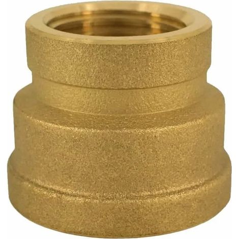 Muffe de réduction en laiton 1 1/2" x 1", Raccord fileté pour plomberie, Boni-Shop (1/3)