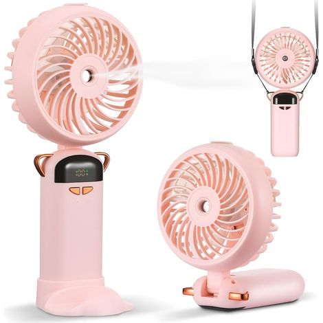 Mini Ventilateur Brumisateur Portable, USB Ventilateur Rechargeable (1/5)