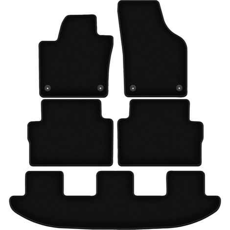 Alfombrillas de terciopelo negro BASIC para: Seat Alhambra II monovolumen (2010-) (1/5)