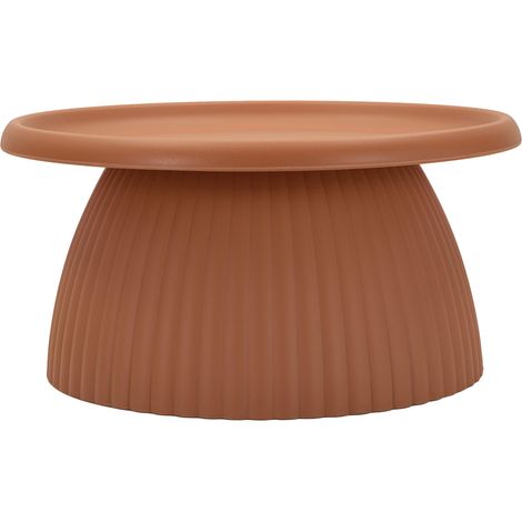 Couchtisch Gamirese, geeignet für Indoor/Outdoor, runde Form, Tischplatte Rot, 71x35x71h cm Rot