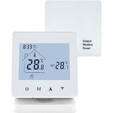 Thermostat d'ambiance sans fil intelligent, compatible avec le chauffage par chaudière à gaz, commande à écran tactile, Wi-Fi programmable à domicile. (1/5)